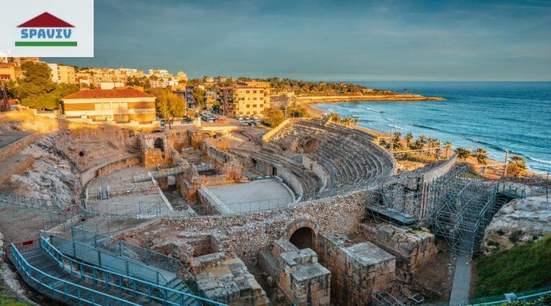 a view of the ruins of a roman theatre